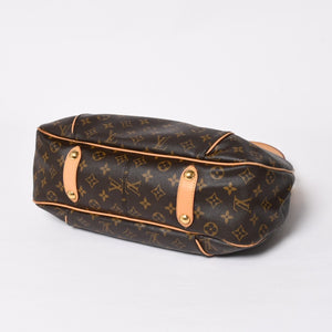 極美品 LOUIS VUITTON ルイヴィトン ガリエラPM モノグラム ハンドバッグ ホワイト M56382 PVC レザー 中古 4a009777