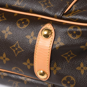 極美品 LOUIS VUITTON ルイヴィトン ガリエラPM モノグラム ハンドバッグ ホワイト M56382 PVC レザー 中古 4a009777
