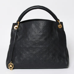 Very good condition LOUIS VUITTON Artsy MM One Shoulder Bag Handbag M93448 Calfskin Monogram Empreinte Black Gold Hardware Used 4a009809