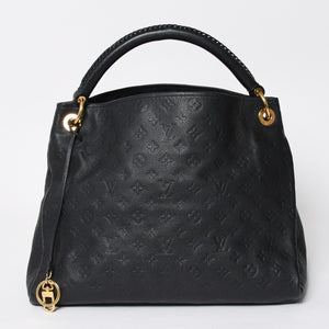 Very good condition LOUIS VUITTON Artsy MM One Shoulder Bag Handbag M93448 Calfskin Monogram Empreinte Black Gold Hardware Used 4a009809