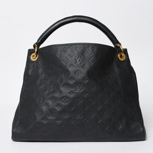 Very good condition LOUIS VUITTON Artsy MM One Shoulder Bag Handbag M93448 Calfskin Monogram Empreinte Black Gold Hardware Used 4a009809