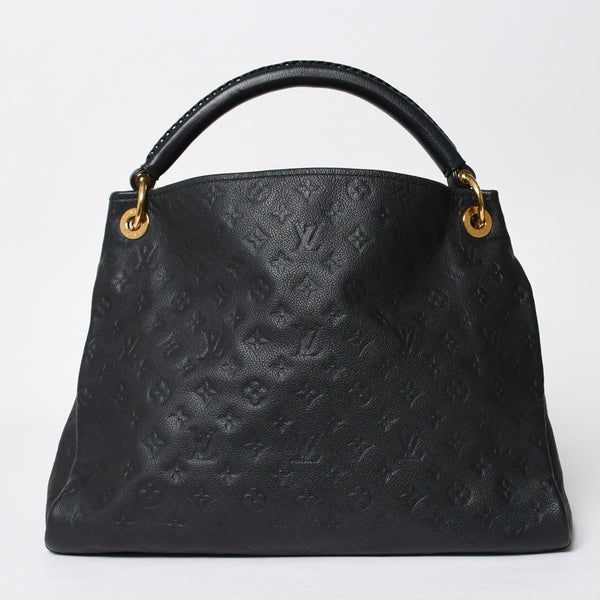 Very good condition LOUIS VUITTON Artsy MM One Shoulder Bag Handbag M93448 Calfskin Monogram Empreinte Black Gold Hardware Used 4a009809