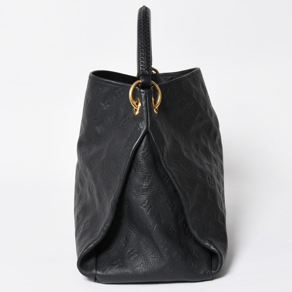 Very good condition LOUIS VUITTON Artsy MM One Shoulder Bag Handbag M93448 Calfskin Monogram Empreinte Black Gold Hardware Used 4a009809