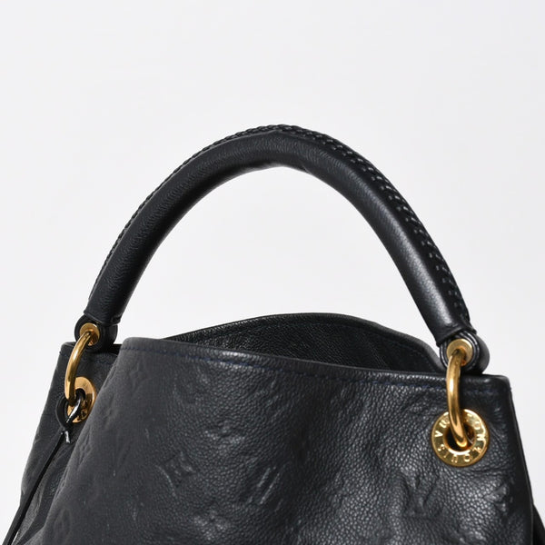Very good condition LOUIS VUITTON Artsy MM One Shoulder Bag Handbag M93448 Calfskin Monogram Empreinte Black Gold Hardware Used 4a009809