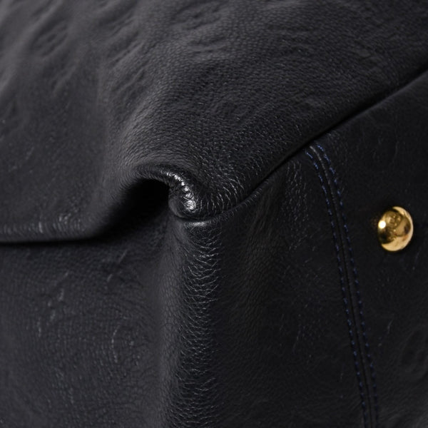 Very good condition LOUIS VUITTON Artsy MM One Shoulder Bag Handbag M93448 Calfskin Monogram Empreinte Black Gold Hardware Used 4a009809
