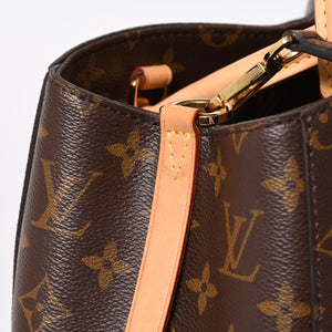 極美品 LOUIS VUITTON ルイヴィトン モンテーニュMM 2WAYバッグ ハンドバッグ ショルダーバッグ M41056 ブラウン ゴールド金具 中古 4a009745