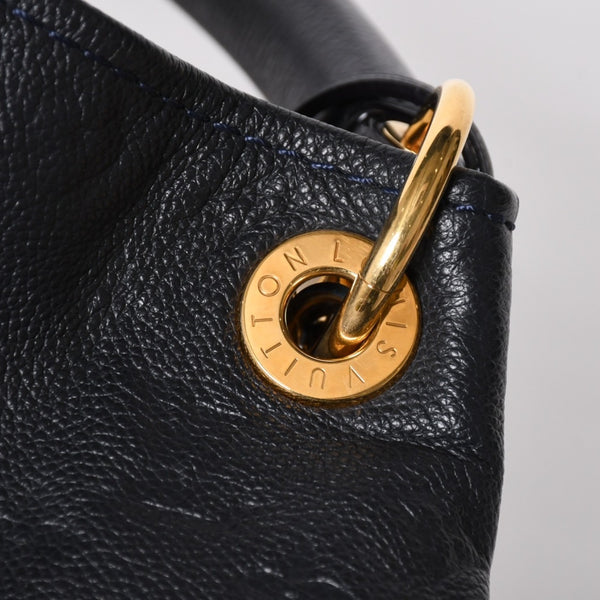 Very good condition LOUIS VUITTON Artsy MM One Shoulder Bag Handbag M93448 Calfskin Monogram Empreinte Black Gold Hardware Used 4a009809