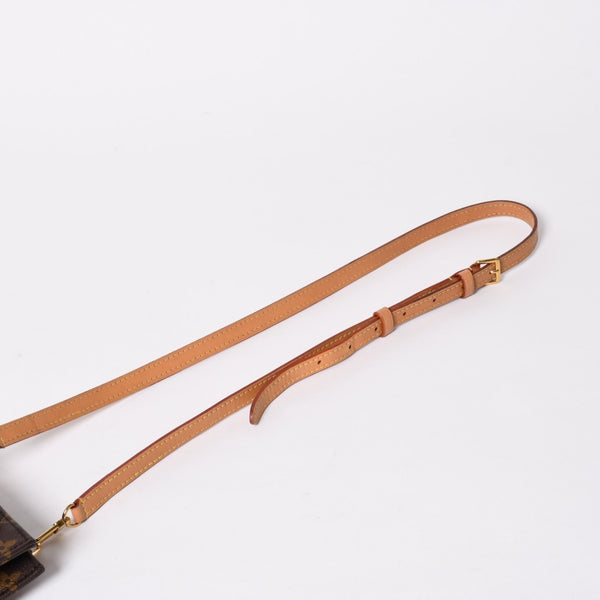 Like new LOUIS VUITTON Petite Sac Pla 2WAY bag M69442 Monogram Brown Gold hardware Used 4a009741