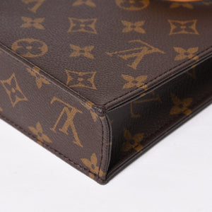 Like new LOUIS VUITTON Petite Sac Pla 2WAY bag M69442 Monogram Brown Gold hardware Used 4a009741