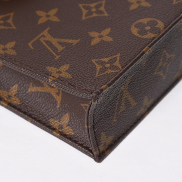 Like new LOUIS VUITTON Petite Sac Pla 2WAY bag M69442 Monogram Brown Gold hardware Used 4a009741