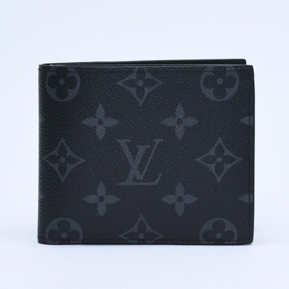 新品未使用品 LOUIS VUITTON ルイヴィトン 財布 二つ折り財布 モノグラム・エクリプス ポルトフォイユ・マルコ M62545 ブラック 中古 4a009759