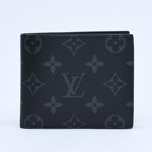 新品未使用品 LOUIS VUITTON ルイヴィトン 財布 二つ折り財布 モノグラム・エクリプス ポルトフォイユ・マルコ M62545 ブラック 中古 4a009759