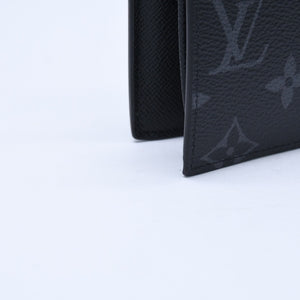 新品未使用品 LOUIS VUITTON ルイヴィトン 財布 二つ折り財布 モノグラム・エクリプス ポルトフォイユ・マルコ M62545 ブラック 中古 4a009759