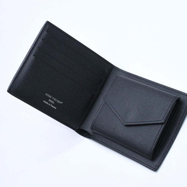 新品未使用品 LOUIS VUITTON ルイヴィトン 財布 二つ折り財布 モノグラム・エクリプス ポルトフォイユ・マルコ M62545 ブラック 中古 4a009759