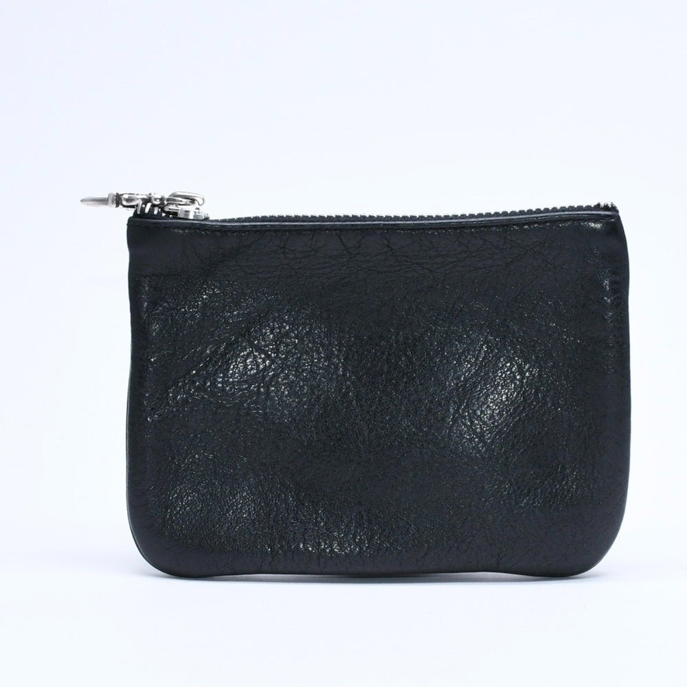 極美品 CHROME HEARTS クロムハーツ ZPR CHNG PURSE ジッパー チェンジパース 小銭入れ CHクロスパッチ ダガージップ シルバー金具 中古 4a009815