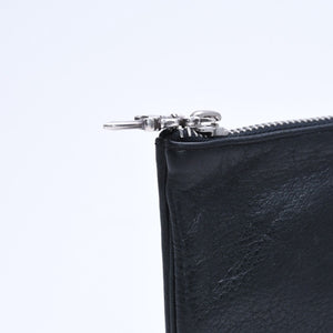 極美品 CHROME HEARTS クロムハーツ ZPR CHNG PURSE ジッパー チェンジパース 小銭入れ CHクロスパッチ ダガージップ シルバー金具 中古 4a009815