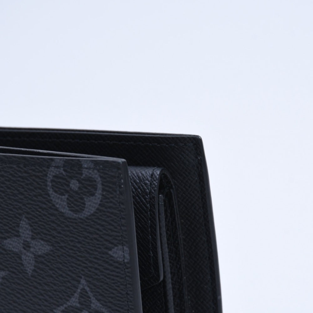新品未使用品 LOUIS VUITTON ルイヴィトン 財布 二つ折り財布 モノグラム・エクリプス ポルトフォイユ・マルコ M62545 ブラック 中古 4a009759