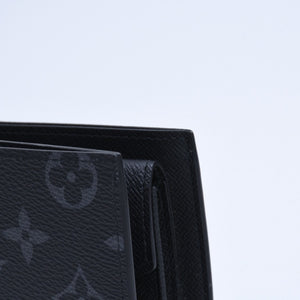 新品未使用品 LOUIS VUITTON ルイヴィトン 財布 二つ折り財布 モノグラム・エクリプス ポルトフォイユ・マルコ M62545 ブラック 中古 4a009759