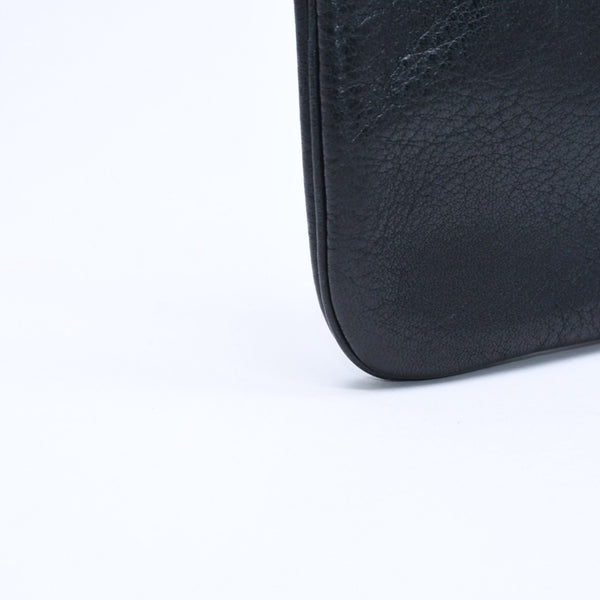 極美品 CHROME HEARTS クロムハーツ ZPR CHNG PURSE ジッパー チェンジパース 小銭入れ CHクロスパッチ ダガージップ シルバー金具 中古 4a009815