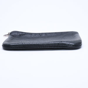 極美品 CHROME HEARTS クロムハーツ ZPR CHNG PURSE ジッパー チェンジパース 小銭入れ CHクロスパッチ ダガージップ シルバー金具 中古 4a009815