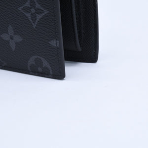 新品未使用品 LOUIS VUITTON ルイヴィトン 財布 二つ折り財布 モノグラム・エクリプス ポルトフォイユ・マルコ M62545 ブラック 中古 4a009759