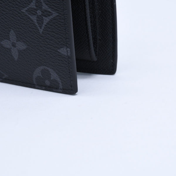 新品未使用品 LOUIS VUITTON ルイヴィトン 財布 二つ折り財布 モノグラム・エクリプス ポルトフォイユ・マルコ M62545 ブラック 中古 4a009759