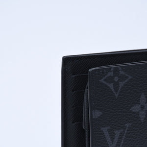 新品未使用品 LOUIS VUITTON ルイヴィトン 財布 二つ折り財布 モノグラム・エクリプス ポルトフォイユ・マルコ M62545 ブラック 中古 4a009759
