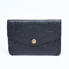 Very Good Condition LOUIS VUITTON Pochette Cle Coin Case Coin Purse Monogram Empreinte M60633 Black Used 4a009760