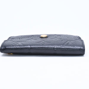 Very Good Condition LOUIS VUITTON Pochette Cle Coin Case Coin Purse Monogram Empreinte M60633 Black Used 4a009760