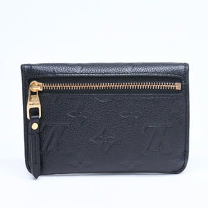 Very Good Condition LOUIS VUITTON Pochette Cle Coin Case Coin Purse Monogram Empreinte M60633 Black Used 4a009760