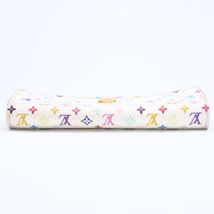 LOUIS VUITTON Long Wallet White Multicolor Gold Hardware Portefeuille Sarah Bronne M93744 Good Condition Used 4a009655