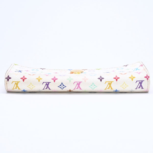 LOUIS VUITTON Long Wallet White Multicolor Gold Hardware Portefeuille Sarah Bronne M93744 Good Condition Used 4a009655