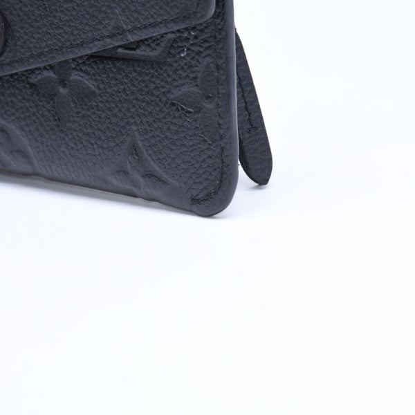 Very Good Condition LOUIS VUITTON Pochette Cle Coin Case Coin Purse Monogram Empreinte M60633 Black Used 4a009760