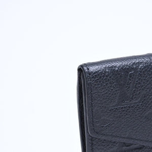 Very Good Condition LOUIS VUITTON Pochette Cle Coin Case Coin Purse Monogram Empreinte M60633 Black Used 4a009760
