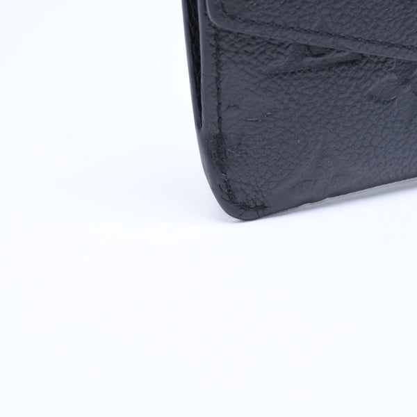 Very Good Condition LOUIS VUITTON Pochette Cle Coin Case Coin Purse Monogram Empreinte M60633 Black Used 4a009760