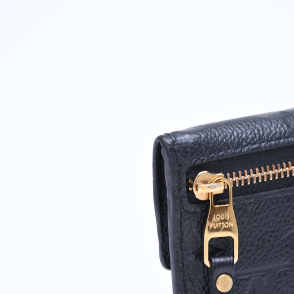 Very Good Condition LOUIS VUITTON Pochette Cle Coin Case Coin Purse Monogram Empreinte M60633 Black Used 4a009760