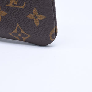 新品未使用 LOUIS VUITTON ルイヴィトン ポシェットクレS コインケース M13559 モノグラム PVC メタル ブラウン ゴールド金具 中古 4a009746