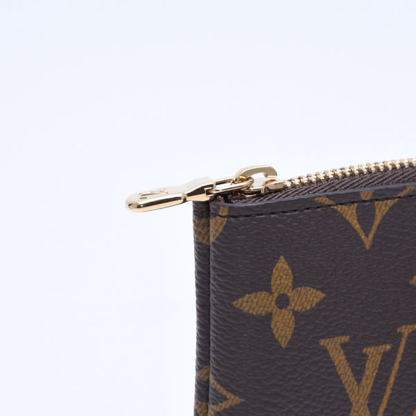 新品未使用 LOUIS VUITTON ルイヴィトン ポシェットクレS コインケース M13559 モノグラム PVC メタル ブラウン ゴールド金具 中古 4a009746