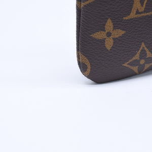 新品未使用 LOUIS VUITTON ルイヴィトン ポシェットクレS コインケース M13559 モノグラム PVC メタル ブラウン ゴールド金具 中古 4a009746