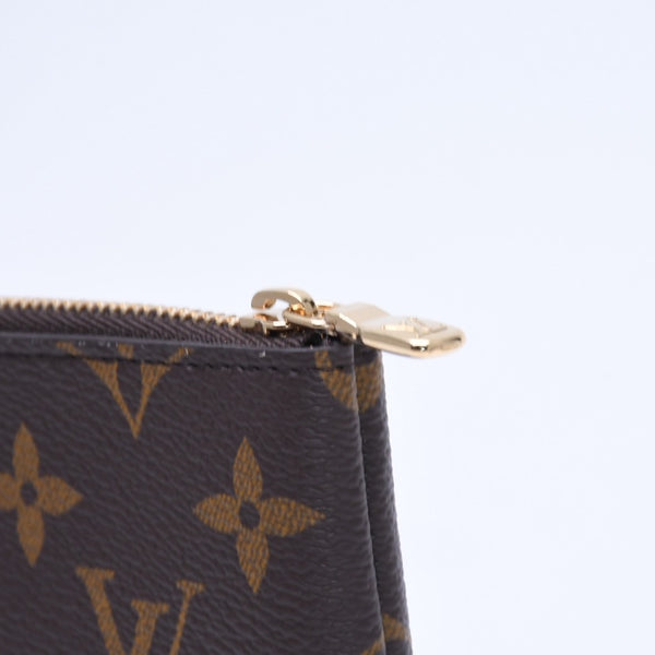 新品未使用 LOUIS VUITTON ルイヴィトン ポシェットクレS コインケース M13559 モノグラム PVC メタル ブラウン ゴールド金具 中古 4a009746
