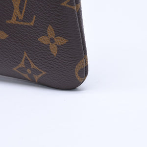 新品未使用 LOUIS VUITTON ルイヴィトン ポシェットクレS コインケース M13559 モノグラム PVC メタル ブラウン ゴールド金具 中古 4a009746