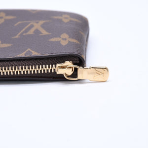 新品未使用 LOUIS VUITTON ルイヴィトン ポシェットクレS コインケース M13559 モノグラム PVC メタル ブラウン ゴールド金具 中古 4a009746