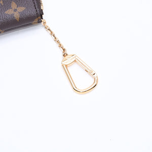 新品未使用 LOUIS VUITTON ルイヴィトン ポシェットクレS コインケース M13559 モノグラム PVC メタル ブラウン ゴールド金具 中古 4a009746