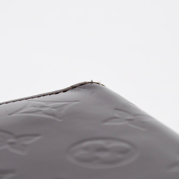 LOUIS VUITTON ルイヴィトン モノグラムヴェルニ ジッピーウォレット 長財布 レザー エナメルカーフ テールドンブル ダークブラウン M91458 美品 中古 4a009682