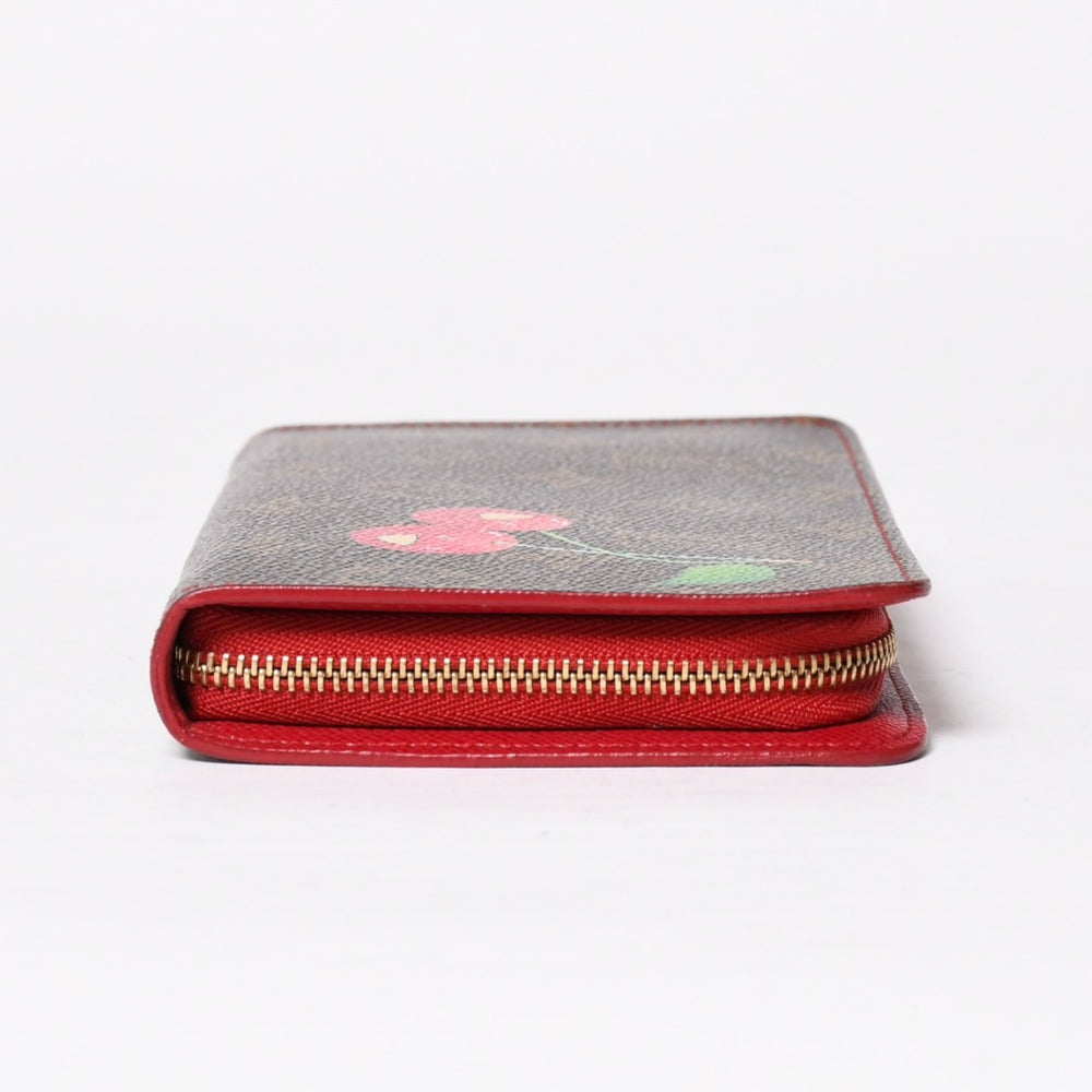 Like new LOUIS VUITTON Pochette Cherry Porte Monet Zip M95006 Monogram Cherry Blossom Takashi Murakami Used 4a009625