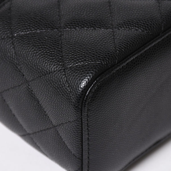 Like new CHANEL Chanel Matelasse Mini Chain Shoulder Bag No. 29 Caviar Skin Black Gold Hardware Used 4a009767