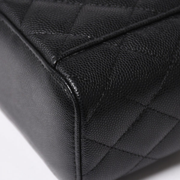 Like new CHANEL Chanel Matelasse Mini Chain Shoulder Bag No. 29 Caviar Skin Black Gold Hardware Used 4a009767