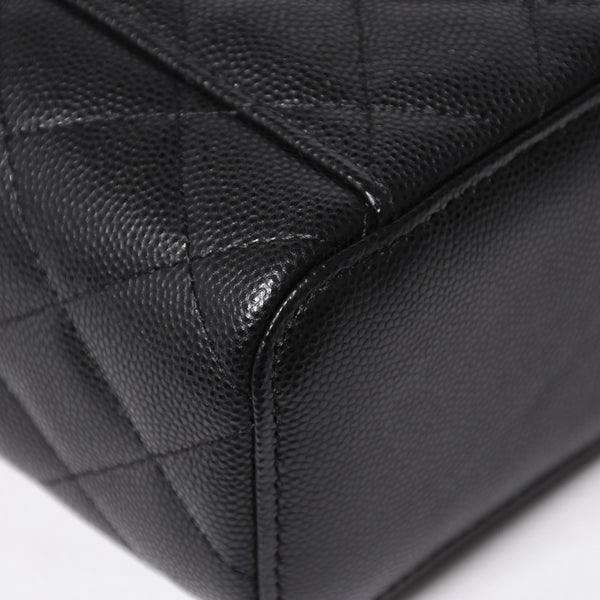 Like new CHANEL Chanel Matelasse Mini Chain Shoulder Bag No. 29 Caviar Skin Black Gold Hardware Used 4a009767