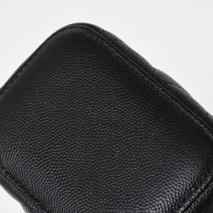 Like new CHANEL Chanel Matelasse Mini Chain Shoulder Bag No. 29 Caviar Skin Black Gold Hardware Used 4a009767