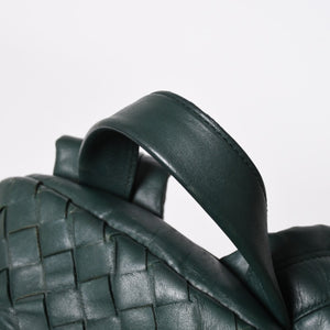 Very Good Condition BOTTEGA VENETA Bottega Veneta Bag Backpack Moss Green Intrecciato Leather B08560703L Used 4a009762